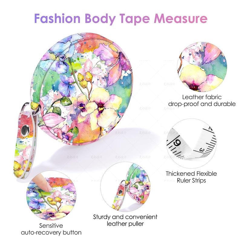 Gerkia Sewing Tape Measure，Colour Printed Small Retractable Soft Measuring Tape for Tailor Cloth Fabric Body Measurements. - Image 3